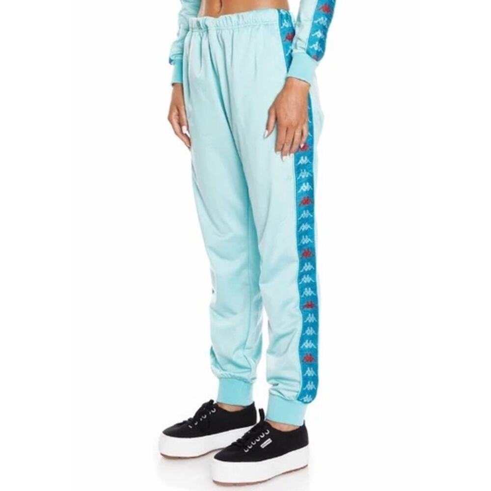 Kappa 222 Banda Dugrot Trackpants Size 2XL Blue/Blue Peacock/Red Elastic Waist - Picture 2 of 9